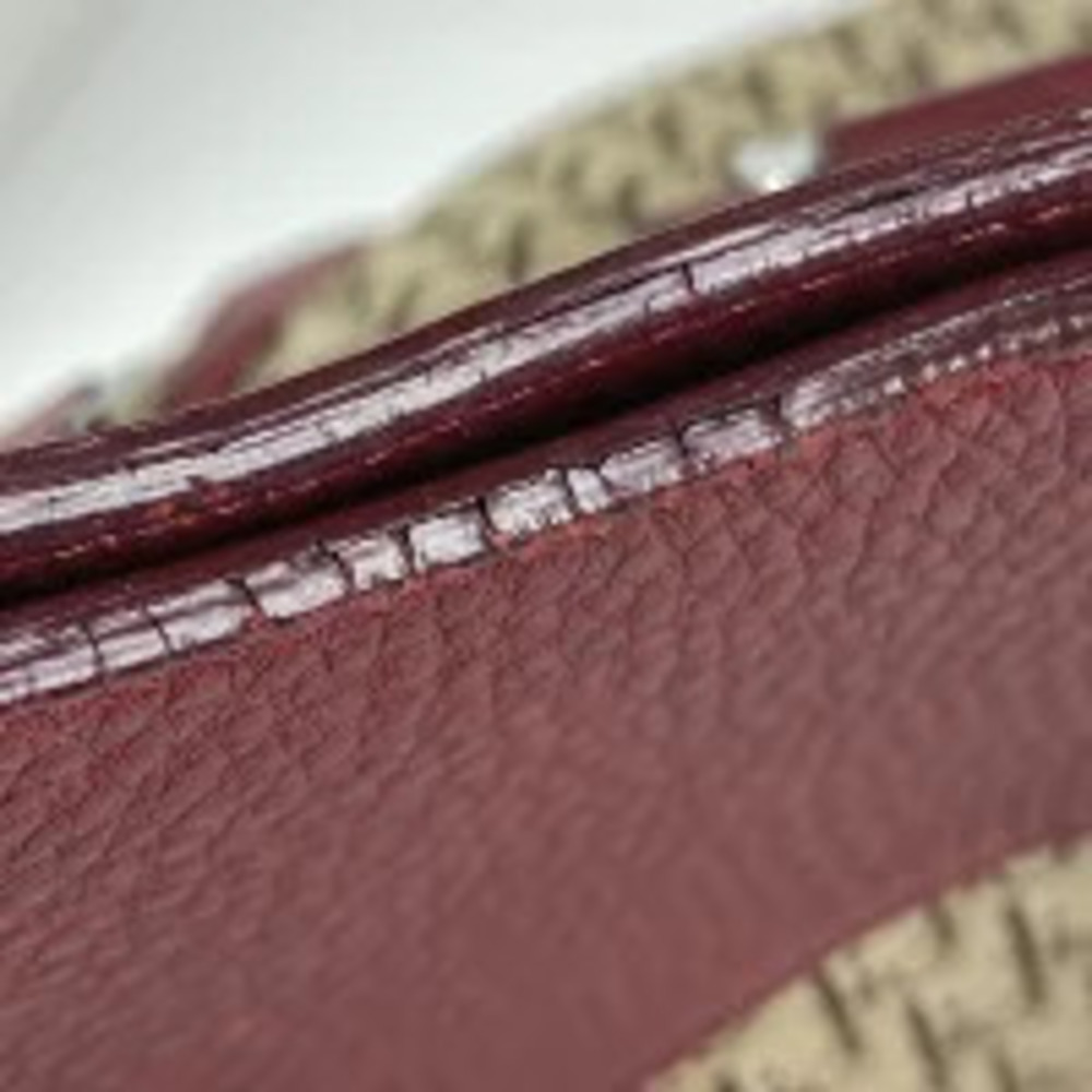 Christian Dior Trotter Tote Bag Canvas Brown Red - Picture 5 of 6